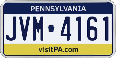 PA license plate JVM4161