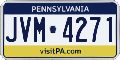 PA license plate JVM4271