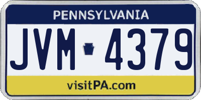 PA license plate JVM4379