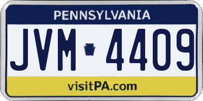 PA license plate JVM4409