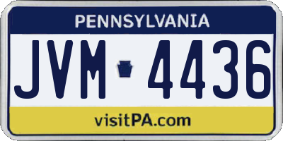 PA license plate JVM4436