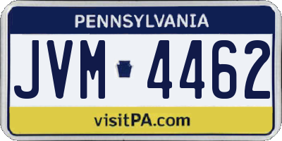 PA license plate JVM4462