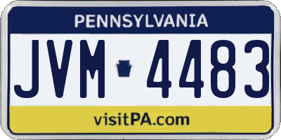 PA license plate JVM4483