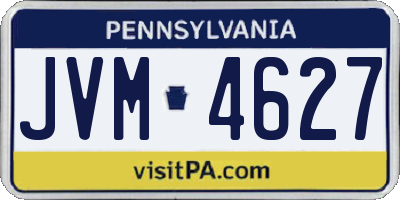 PA license plate JVM4627