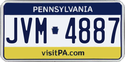 PA license plate JVM4887