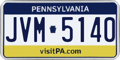 PA license plate JVM5140