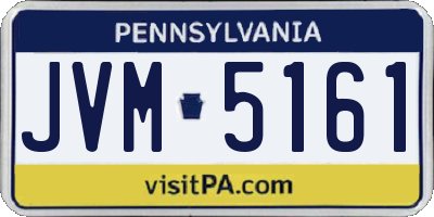 PA license plate JVM5161
