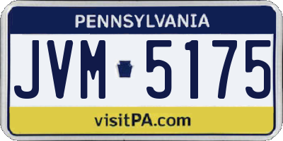 PA license plate JVM5175