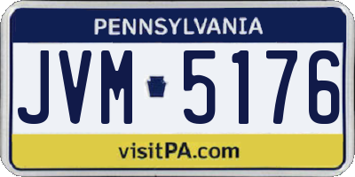 PA license plate JVM5176