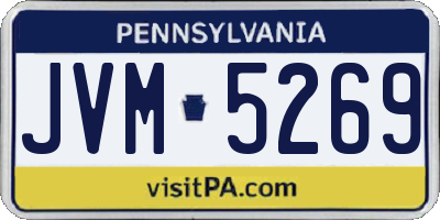 PA license plate JVM5269