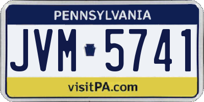 PA license plate JVM5741