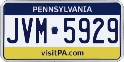 PA license plate JVM5929