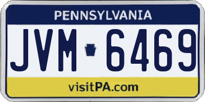 PA license plate JVM6469