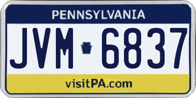 PA license plate JVM6837