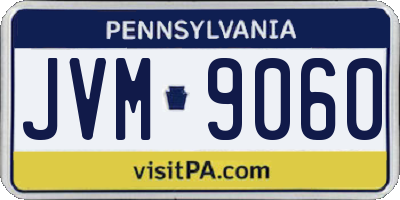PA license plate JVM9060