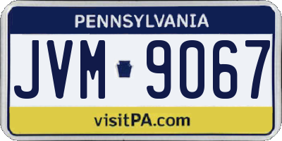 PA license plate JVM9067
