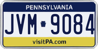 PA license plate JVM9084