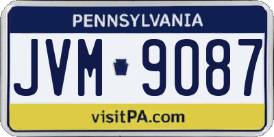 PA license plate JVM9087