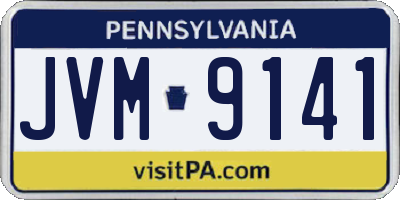 PA license plate JVM9141