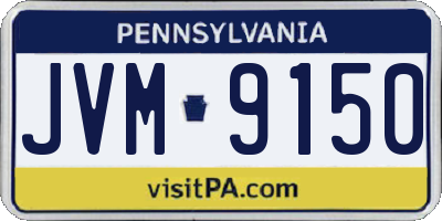 PA license plate JVM9150