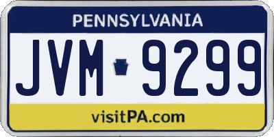 PA license plate JVM9299
