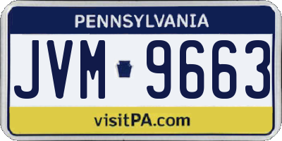 PA license plate JVM9663