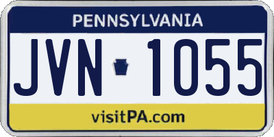 PA license plate JVN1055
