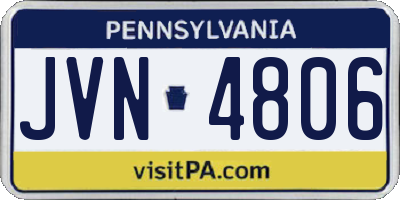 PA license plate JVN4806