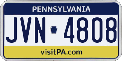 PA license plate JVN4808