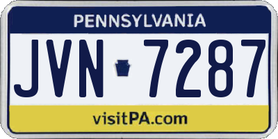 PA license plate JVN7287