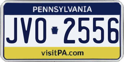 PA license plate JVO2556
