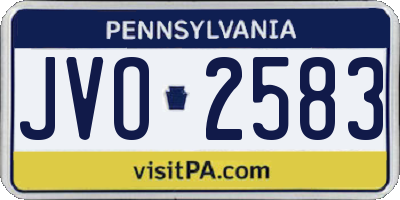 PA license plate JVO2583