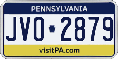 PA license plate JVO2879