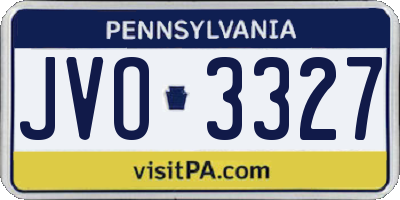 PA license plate JVO3327