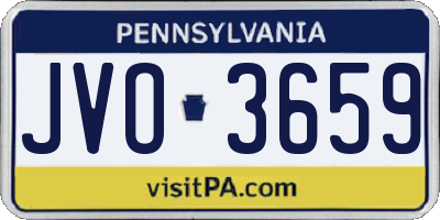 PA license plate JVO3659
