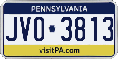 PA license plate JVO3813