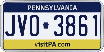 PA license plate JVO3861