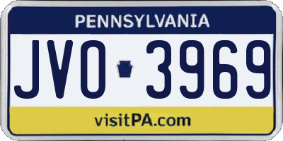 PA license plate JVO3969