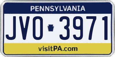 PA license plate JVO3971