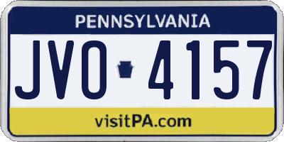 PA license plate JVO4157