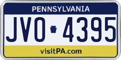 PA license plate JVO4395