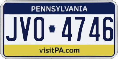 PA license plate JVO4746