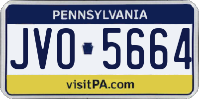 PA license plate JVO5664
