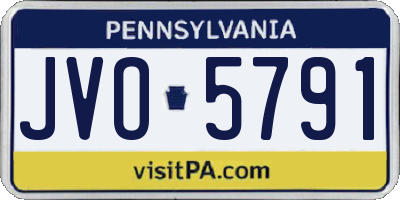 PA license plate JVO5791