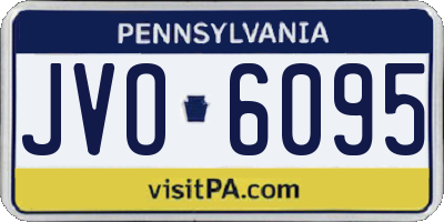 PA license plate JVO6095