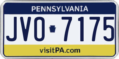 PA license plate JVO7175