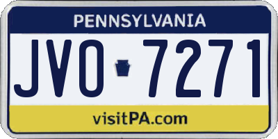 PA license plate JVO7271