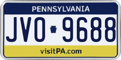 PA license plate JVO9688