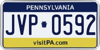 PA license plate JVP0592