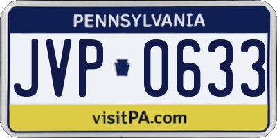 PA license plate JVP0633